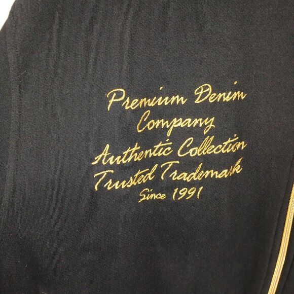 Vintage Y2K Southpole Track Jacket Mens XL Black Gold Zip Up Hip Hop StreetWear - Picture 6 of 16